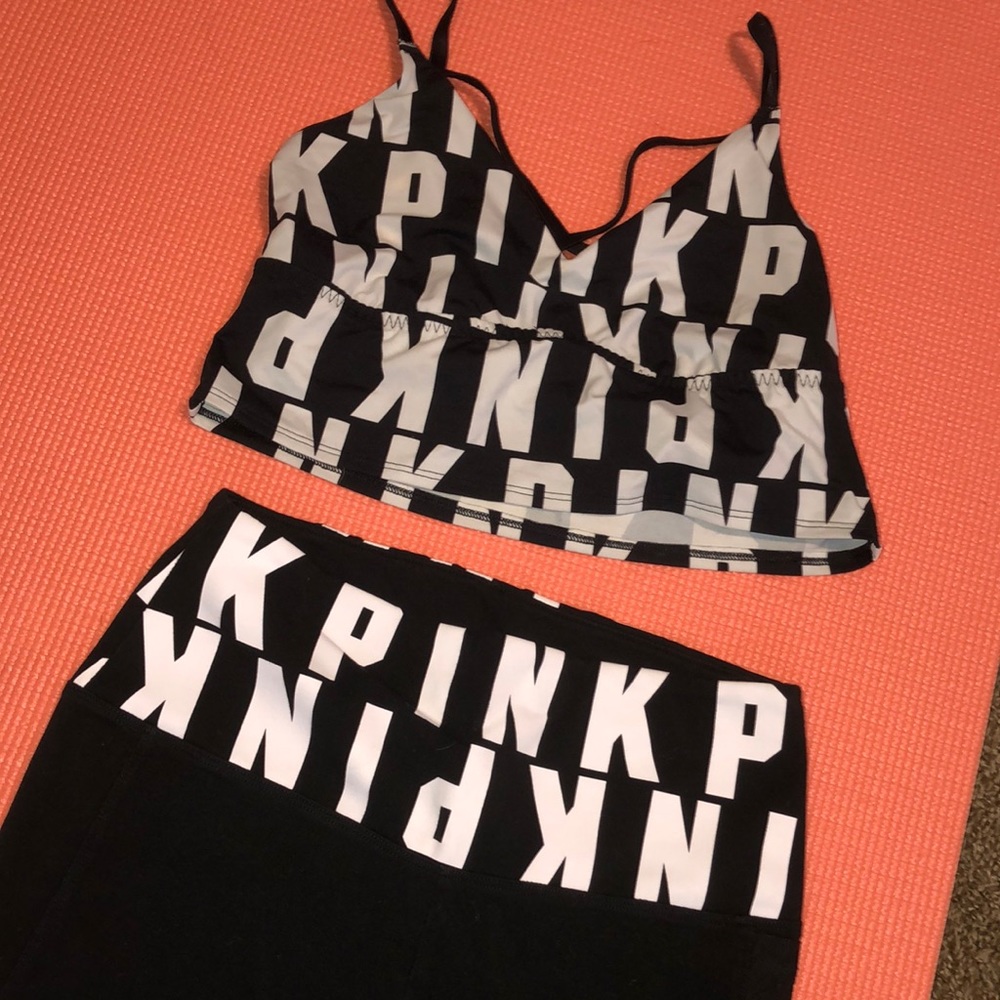 PINK Leggings & Bra Set